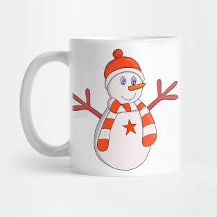 Cute Snowman Star Mug